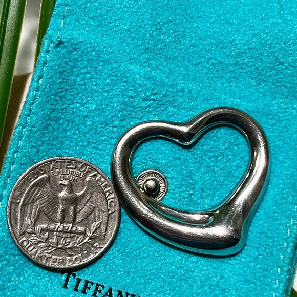 🩵 Tiffany & Co Elsa Peretti .925 Sterling silver solid large heart pendant - Picture 7 of 8